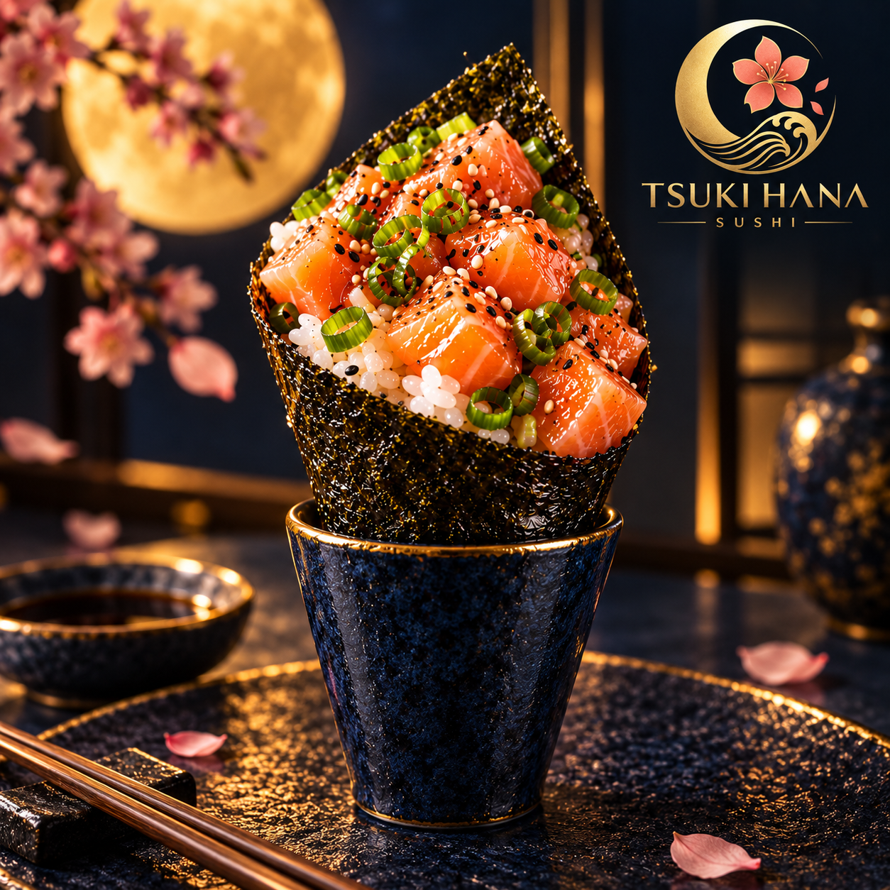 Temaki Sakura Salmão